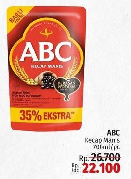 Promo Harga ABC Kecap Manis 700 ml - LotteMart