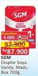 Promo Harga SGM Soya 1 Susu Pertumbuhan Madu, Vanila 700 gr - Alfamart