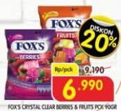 Promo Harga Foxs Crystal Candy Berries, Fruits 90 gr - Superindo