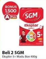 Promo Harga SGM Eksplor 5+ Susu Pertumbuhan Madu 400 gr - Alfamart