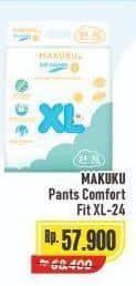 Promo Harga Makuku Comfort Fit Diapers Pants XL24 24 pcs - Alfamart