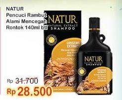 Promo Harga NATUR Shampoo Ginseng Extract Anti Hair Fall 140 ml - Indomaret