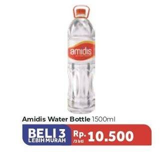 Promo Harga AMIDIS Air Mineral per 3 botol 1500 ml - Carrefour