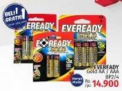Promo Harga EVEREADY Battery Gold Alkaline AAA, AA 2 pcs - LotteMart