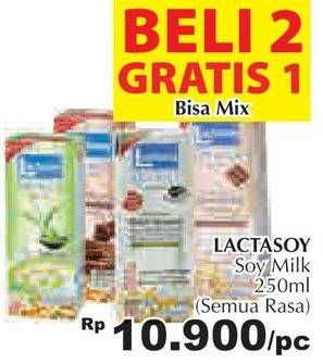 Promo Harga LACTASOY Soya Milk All Variants 250 ml - Giant