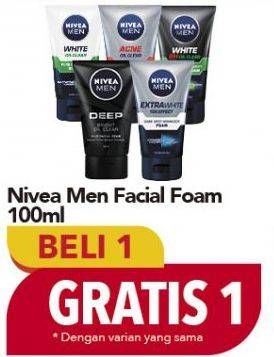 Promo Harga NIVEA MEN Facial Foam All Variants 100 ml - Carrefour