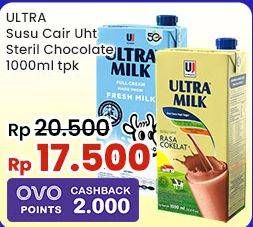 Promo Harga Ultra Milk Susu UHT Coklat 1000 ml - Indomaret