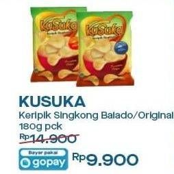 Promo Harga KUSUKA Keripik Singkong Balado, Original 180 gr - Indomaret