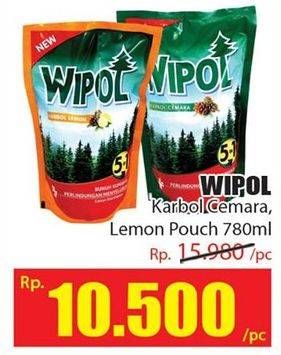 Promo Harga WIPOL Karbol Wangi Cemara, Lemon 780 ml - Hari Hari