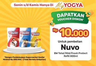 Promo Harga Nuvo Body Wash Total Protect, Mild Protect, Fresh Protect 800 ml - Yogya