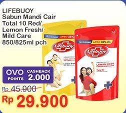 Promo Harga Lifebuoy Body Wash Total 10, Lemon Fresh, Mild Care 850 ml - Indomaret