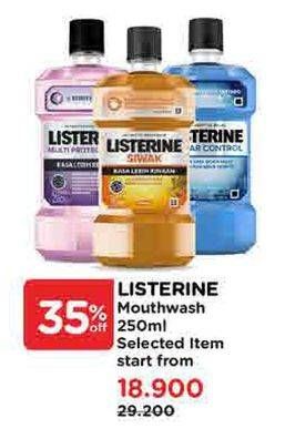 Promo Harga Listerine Mouthwash Antiseptic 250 ml - Watsons
