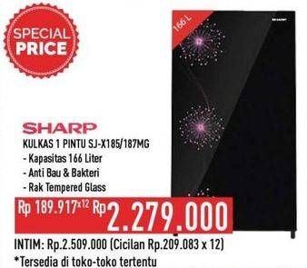 Promo Harga Sharp SJ-X185MG | Kulkas 1 Pintu/SJ-X187MG | Kulkas 1 Pintu   - Hypermart