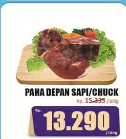 Promo Harga Daging Chuck Tender per 100 gr - Hari Hari