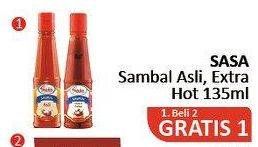 Promo Harga SASA Sambal Asli, Extra Hot 135 ml - Alfamidi