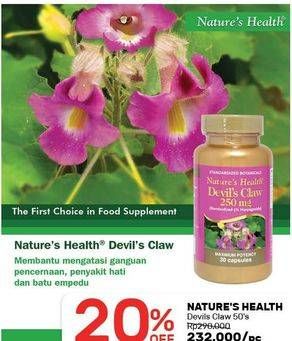 Promo Harga NATURES HEALTH Devils Claw  - Guardian