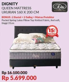 Promo Harga ELITE Dignity Complete Bed Set 160x200cm  - COURTS