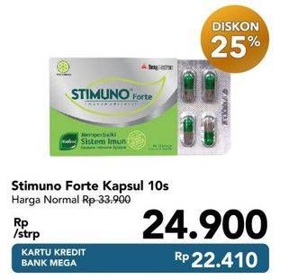 Promo Harga STIMUNO Forte Restores Immune System Capsule 10 pcs - Carrefour