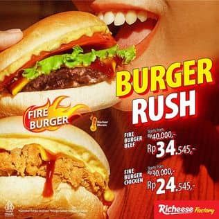 Promo Harga Richeese Factory Fire Burger  - Richeese Factory