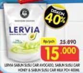 Promo Harga Lervia Sabun Cair Susu  Plus Honey, Original 400 ml - Superindo