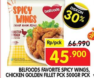 Promo Harga Belfoods Spicy Wings/Golden Fillet  - Superindo