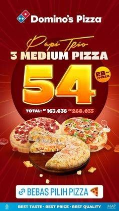 Promo Harga Papi Trio  - Domino Pizza