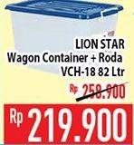 Promo Harga LION STAR Wagon Container VC-18 (82ltr)  - Hypermart