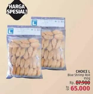 Promo Harga CHOICE L Shrimp Roll 950 gr - LotteMart