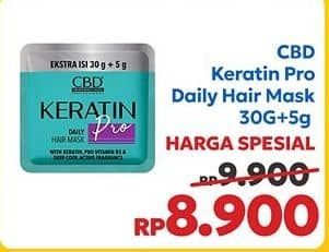 Promo Harga CBD Keratin Pro Daily Hair Mask 35 gr - Indomaret