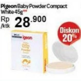 Promo Harga PIGEON Baby Powder Compact 45 gr - Indomaret