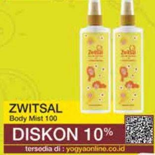 Promo Harga Zwitsal Body Mist For Adult 100 ml - Yogya