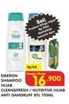 Promo Harga EMERON Shampoo Hijab Clean Fresh, Anti Dandruf 170 ml - Superindo
