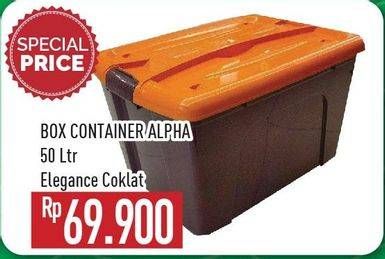 Promo Harga ALPHA Box Container Elegance 50 ltr - Hypermart