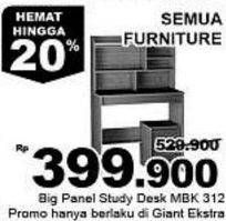 Promo Harga BIG PANEL Study Desk MBK312  - Giant