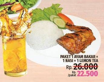 Promo Harga Paket Ayam Bakar + Nasi + Lemon Tea  - LotteMart