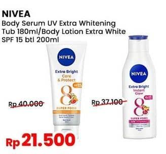 Promo Harga Nivea Body Lotion Extra White Firming SPF 15 200 ml - Indomaret