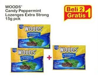 Promo Harga Woods Peppermint Lozenges Extra Strong 15 gr - Indomaret
