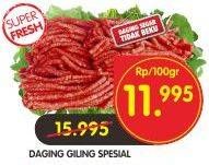 Promo Harga Daging Giling Sapi Spesial per 100 gr - Superindo