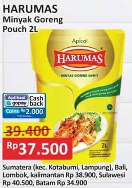 Promo Harga Harumas Minyak Goreng 2000 ml - Alfamart