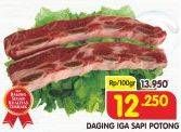 Promo Harga Iga Sapi Potong per 100 gr - Superindo