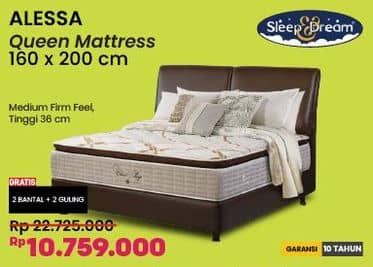 Promo Harga Sleep & Dream Alessa Complete Queen Bed Set  - COURTS