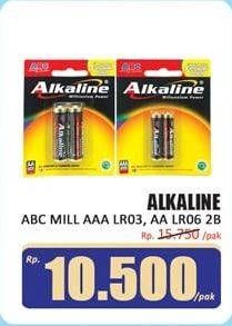 Promo Harga ABC Battery Alkaline LR03/AAA, LR6/AA 2 pcs - Hari Hari