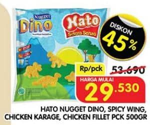 Harga Hato Nugget Dino/Spicy Wing/Chicken Karage/Chicken Fillet