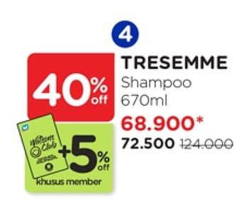 Promo Harga Tresemme Shampoo 670 ml - Watsons