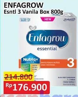 Promo Harga Enfagrow Essential 3 Susu Formula Vanila 800 gr - Alfamart