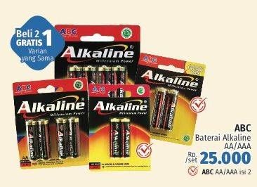 Promo Harga ABC Battery Alkaline  - LotteMart