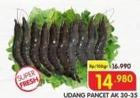 Udang Pancet per 100 gr Diskon 11%, Harga Promo Rp14.980, Harga Normal Rp16.990