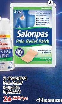 Promo Harga Salonpas Pain Relief Patch 5 pcs - Guardian
