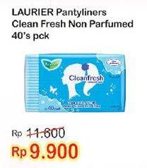 Promo Harga Laurier Pantyliner Cleanfresh NonPerfumed 40 pcs - Indomaret