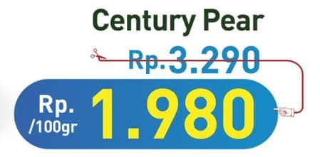 Promo Harga Pear Century per 100 gr - Hypermart